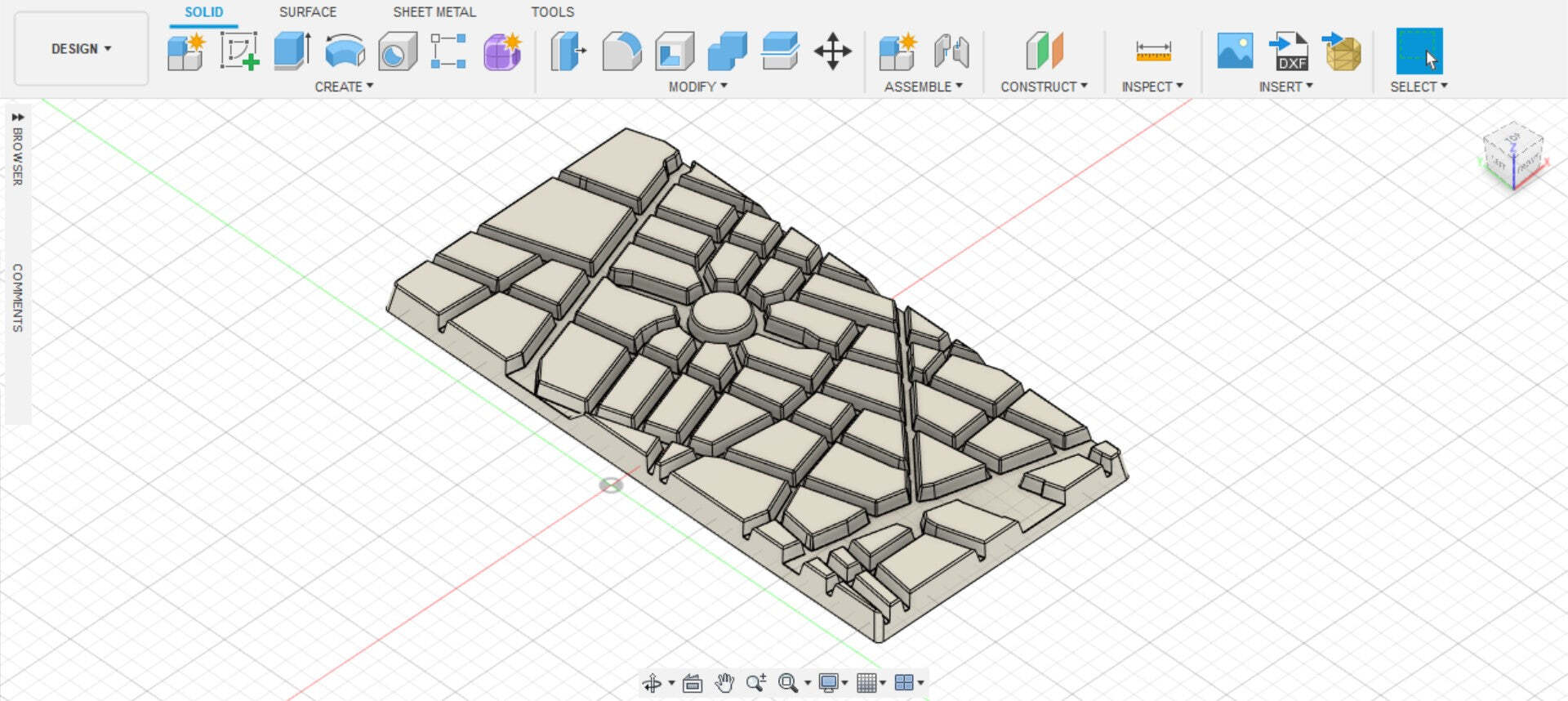 City Chocolate Bar design in Autodesk Fusion 360